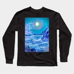 Gazing at the teal Long Sleeve T-Shirt